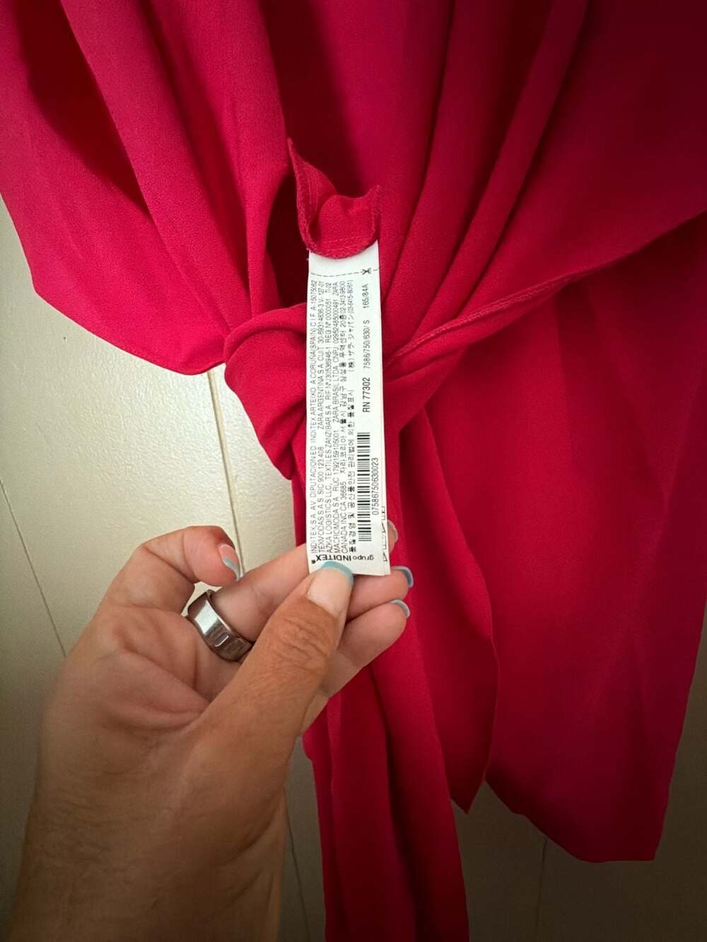 Zara Woman Red Cape Overlay Mini Dress Size S - Picture 5 of 5
